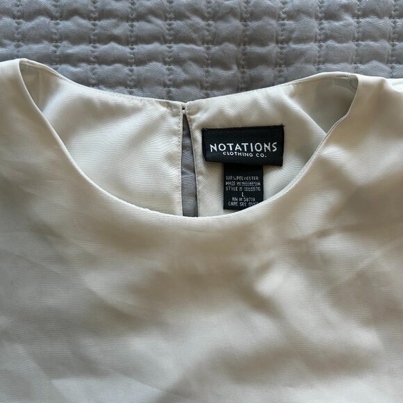 Notations Women’s Blouse Top Creamy White Size L Soft Staple Workwear Versatile - Picture 2 of 12